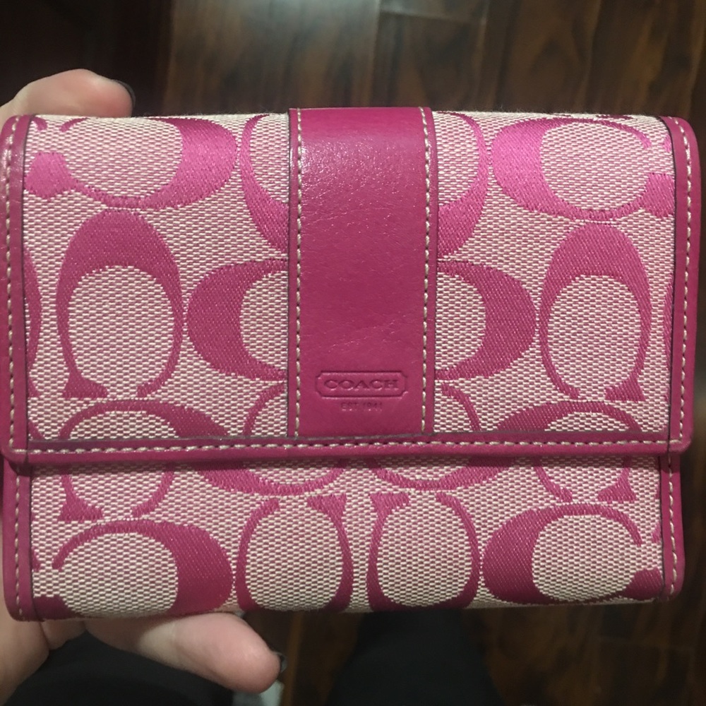 Pink coach wallet